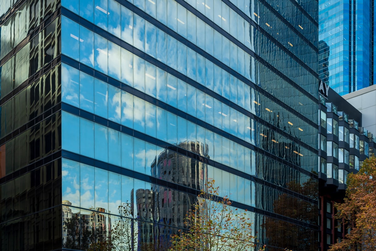 Reflection of buildings