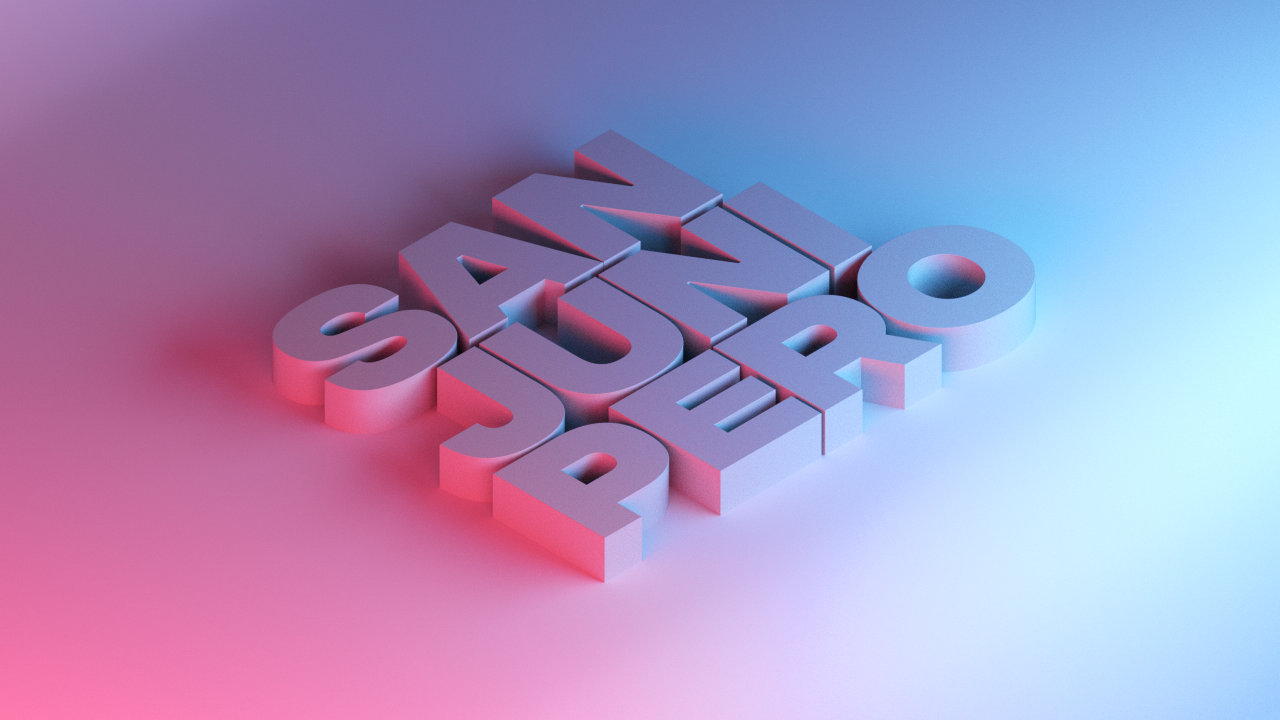 San Junipero text in C4D